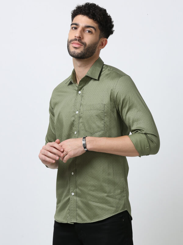 Cotton Shirt with Stain Print For Men - Subtle Design - Image 3