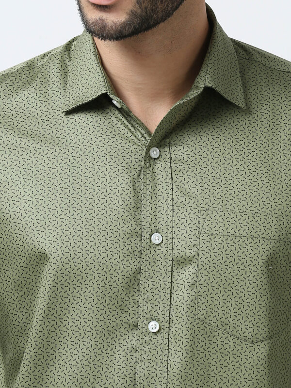 Cotton Shirt with Stain Print For Men - Subtle Design - Image 6