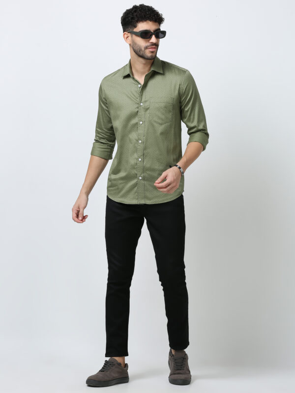 Cotton Shirt with Stain Print For Men - Subtle Design - Image 7