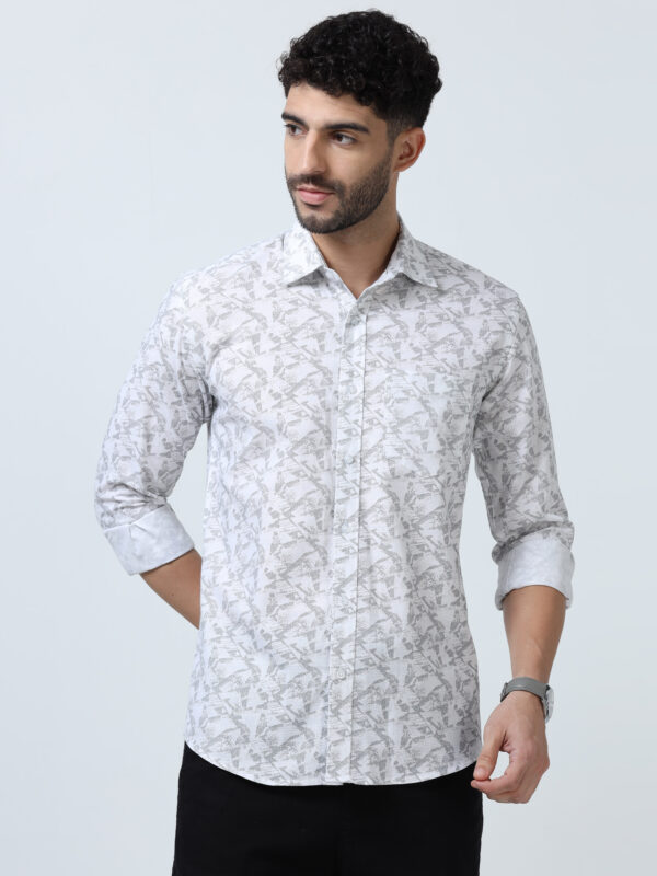 Linen Shirt with Print For Men - Comfortable & Trendy