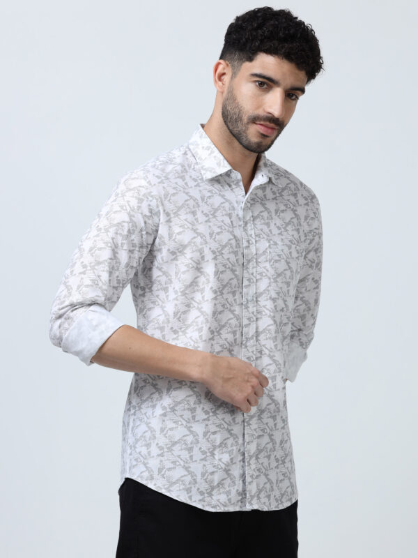 Linen Shirt with Print For Men - Comfortable & Trendy - Image 3